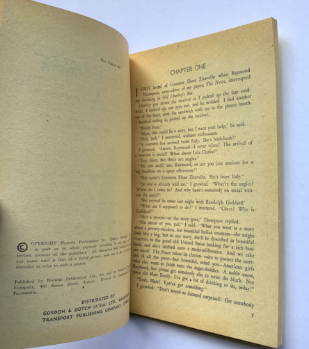 SETUP FOR A SINNER Australian pulp fiction book 1957